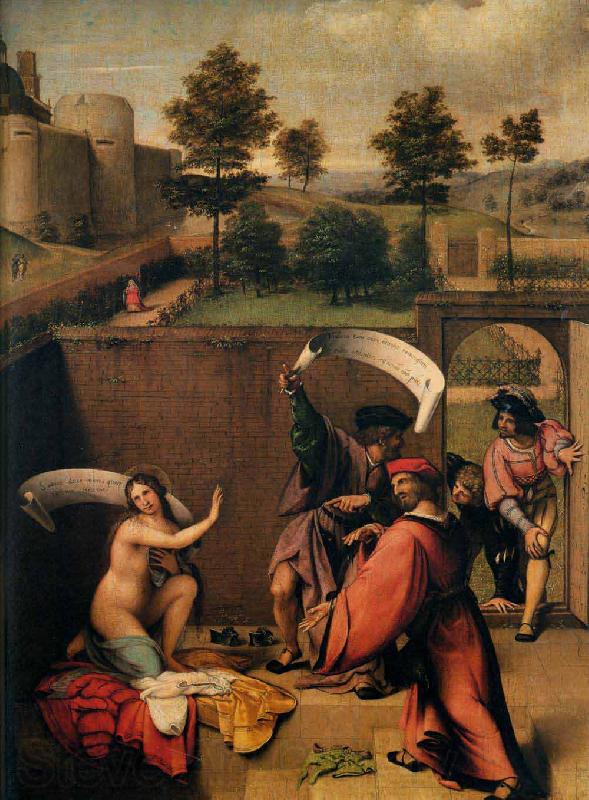 Lorenzo Lotto Susanna and the Elders Spain oil painting art